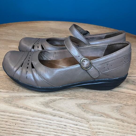 Dansko Mathilda Mary Jane Leather Velcro Strap Dark Taupe EU 42 Women’s 11.5-12 - Picture 4 of 11